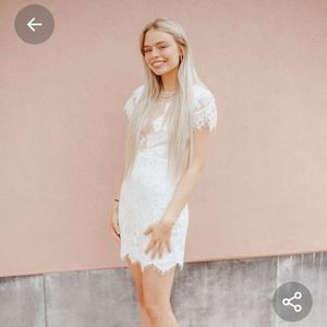 J cole white lace dress